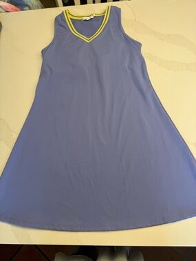 Sincerely Jules Lavender Sleeveless athletic Dress with Yellow Trim size Large
